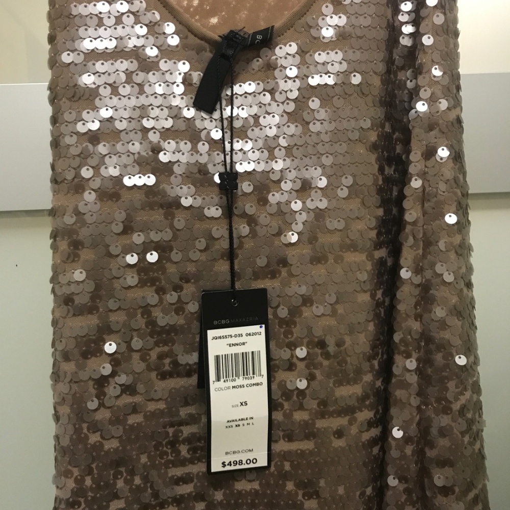 BCBG Maxazria Sequin Ennor Evening Gown - Picture 3 of 8